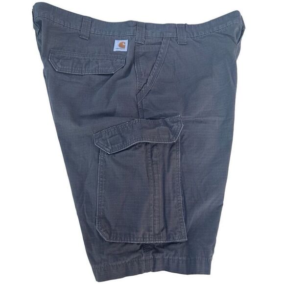 Carhartt Force Relaxed Fit Utility Cargo Ripstop Gray Work Shorts Men Size 42 - Picture 1 of 7
